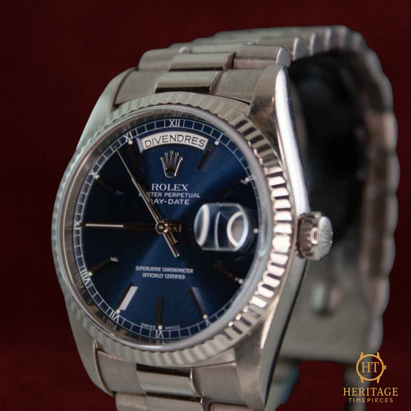 Rolex Day-Date ‘White Gold – Blue Dial’ – Reference 18239 (1996)