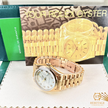 Rolex Day-Date 36 ‘Bark Finish MOP Diamond Dial’ - Reference 18078 (1980)