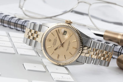 Rolex Datejust 1601 – Steel & Gold (1977, Wempe Hamburg Papers)