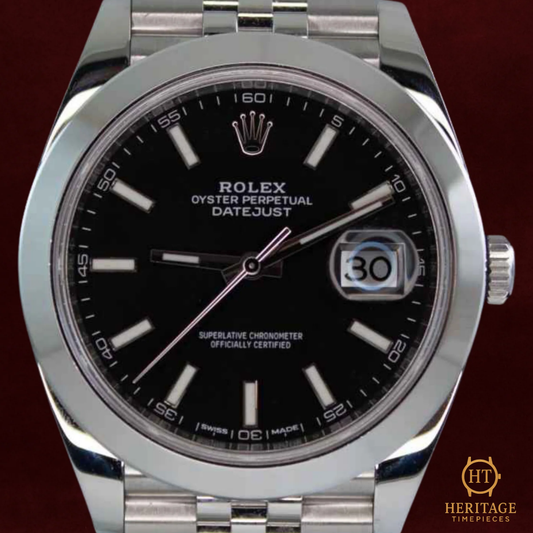 Rolex Datejust 41 ‘Black Dial – Stainless Steel’ – Reference 126300 (2020)