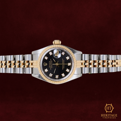 Rolex Datejust 26 'Black Diamond Dial Jubilee' - Reference 69173 (1990)