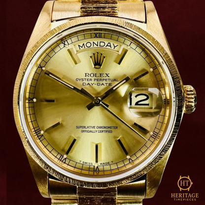 Rolex Day-Date 36 ‘Bark Finish’ – President Bracelet – Reference 18078