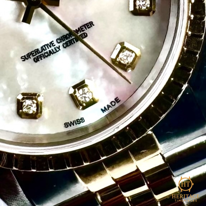 Rolex Oyster Perpetual Date ’Two-Tone Mother-of-Pearl Diamond Dial’ – Reference 15223
