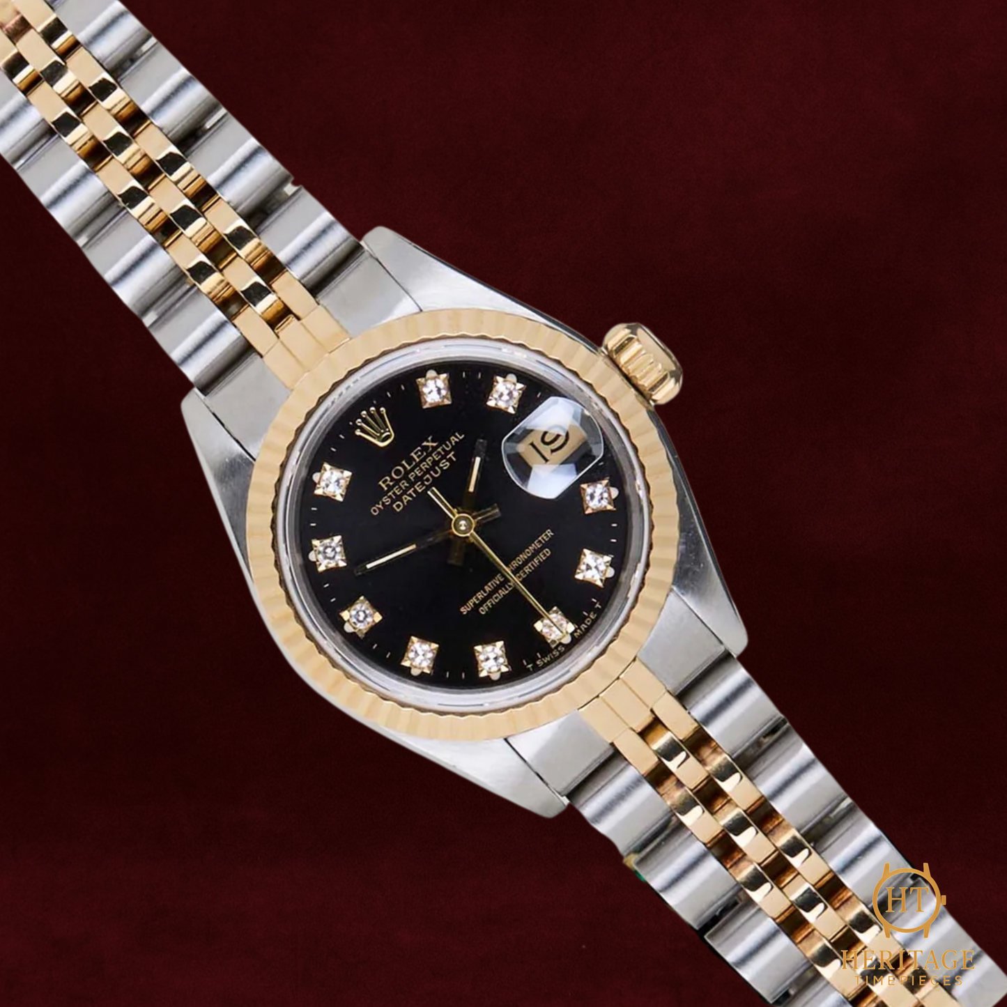 Rolex Datejust 26 'Black Diamond Dial Jubilee' - Reference 69173 (1990)