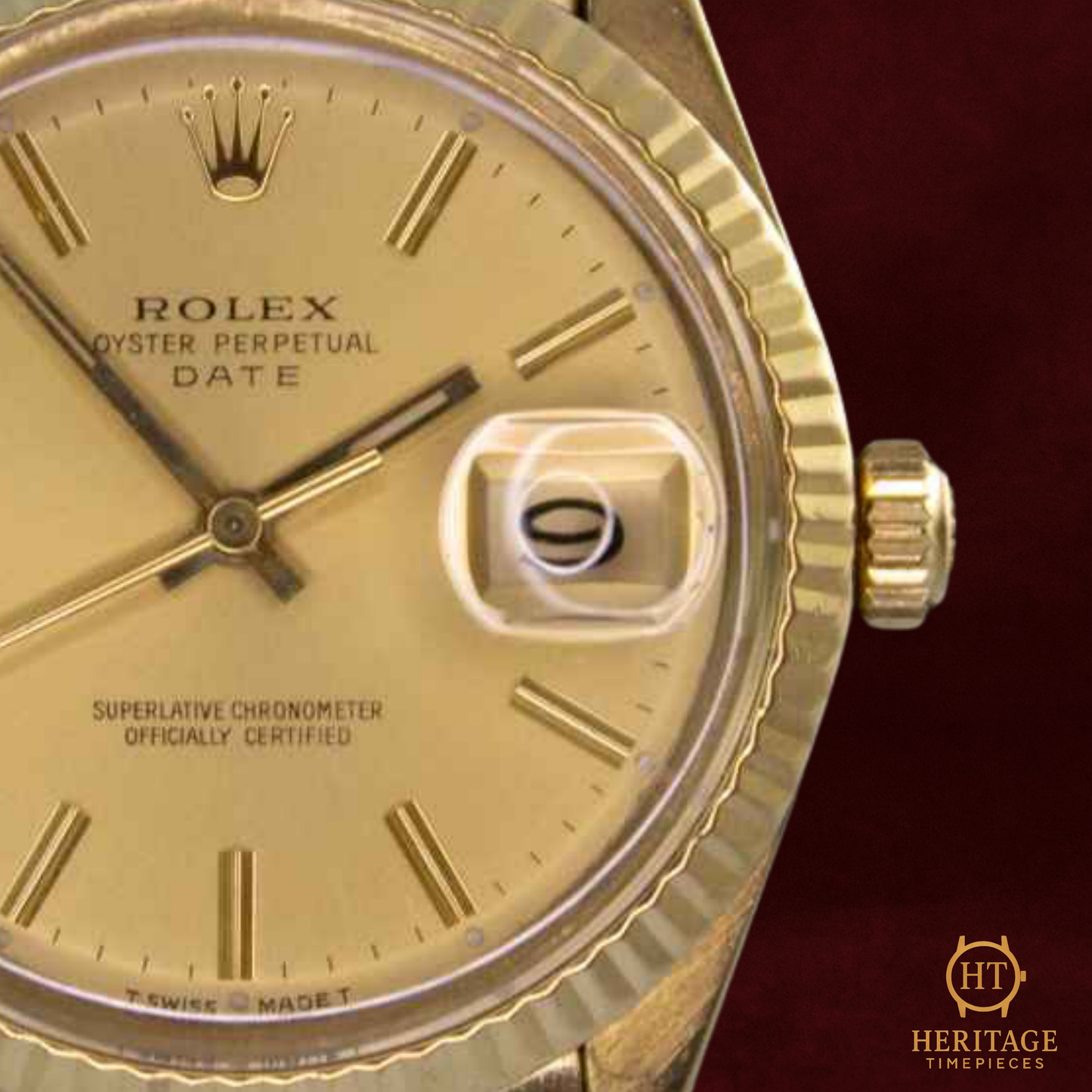 Rolex Date ’18K Yellow Gold Sunburst Classic’ – Reference 15038 (1981)