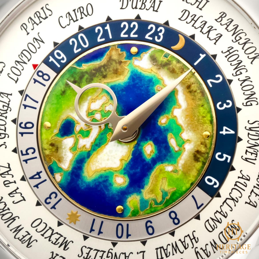 Patek Philippe World Time 5131/1P-001 ‘Platinum Cloisonné Enamel Dial’ (2019)