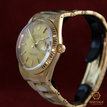 Rolex Date ’18K Yellow Gold Sunburst Classic’ – Reference 15038 (1981)