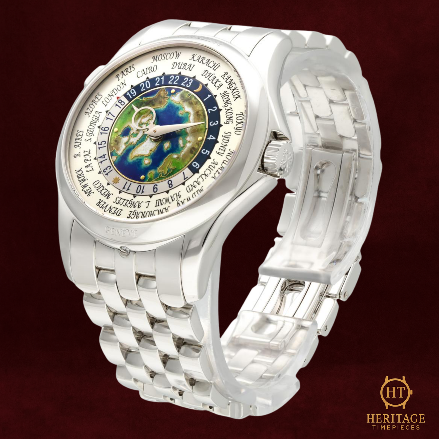 Patek Philippe World Time 5131/1P-001 ‘Platinum Cloisonné Enamel Dial’ (2019)
