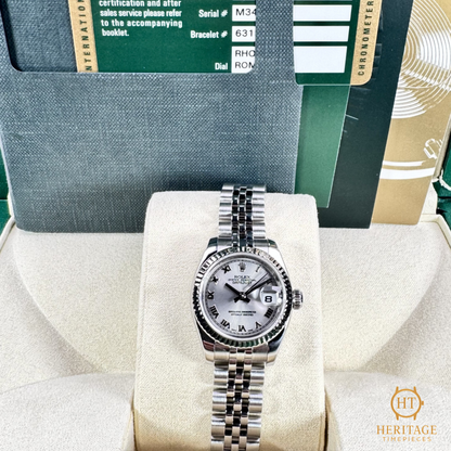 Rolex Lady-Datejust 26 ‘Rhodium Roman Dial’ - Reference 179174 (2008)