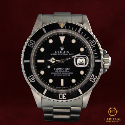 Rolex Submariner Date ‘Stainless Steel – Black Dial’ – Reference 168000 (1988)
