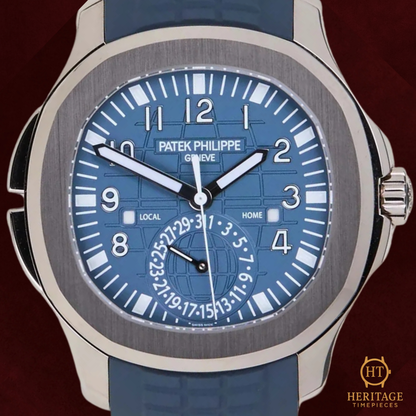 Patek Philippe Aquanaut Travel Time 'Blue Dial - White Gold' - Reference 5164G-001 (2024)