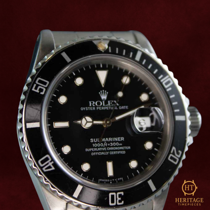 Rolex Submariner Date ‘Stainless Steel – Black Dial’ – Reference 168000 (1988)
