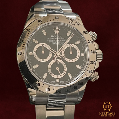 Rolex Cosmograph Daytona “Black Dial” – Reference 116520 (2015) TE
