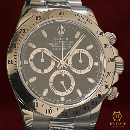 Rolex Cosmograph Daytona “Black Dial” – Reference 116520 (2015) TE