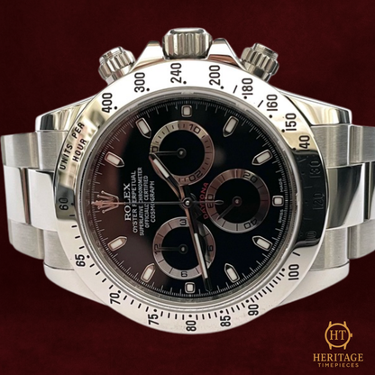Rolex Cosmograph Daytona “Black Dial” – Reference 116520 (2015) TE