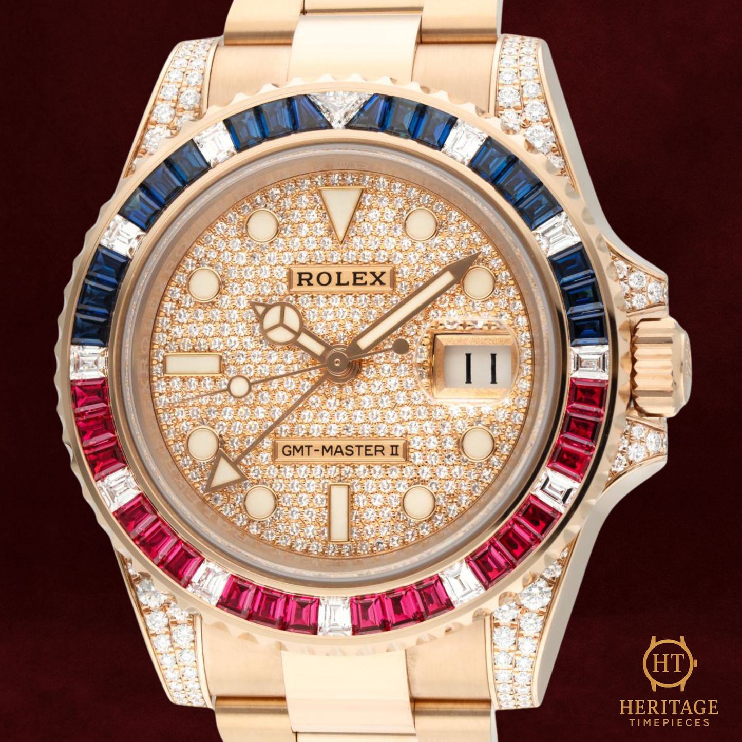 Rolex GMT-Master II ‘Everose – Sapphire & Ruby Diamond Set’ – Reference 126755SARU (2019)