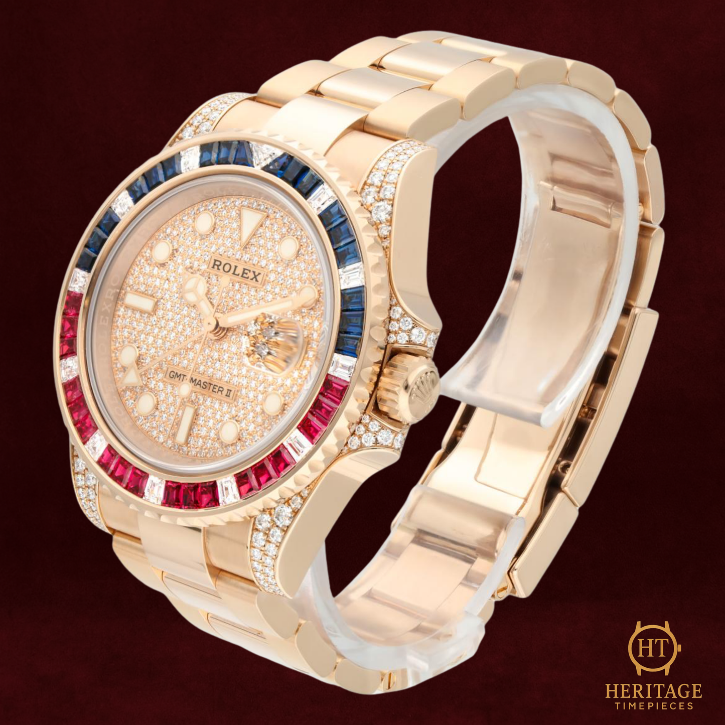 Rolex GMT-Master II ‘Everose – Sapphire & Ruby Diamond Set’ – Reference 126755SARU (2019)