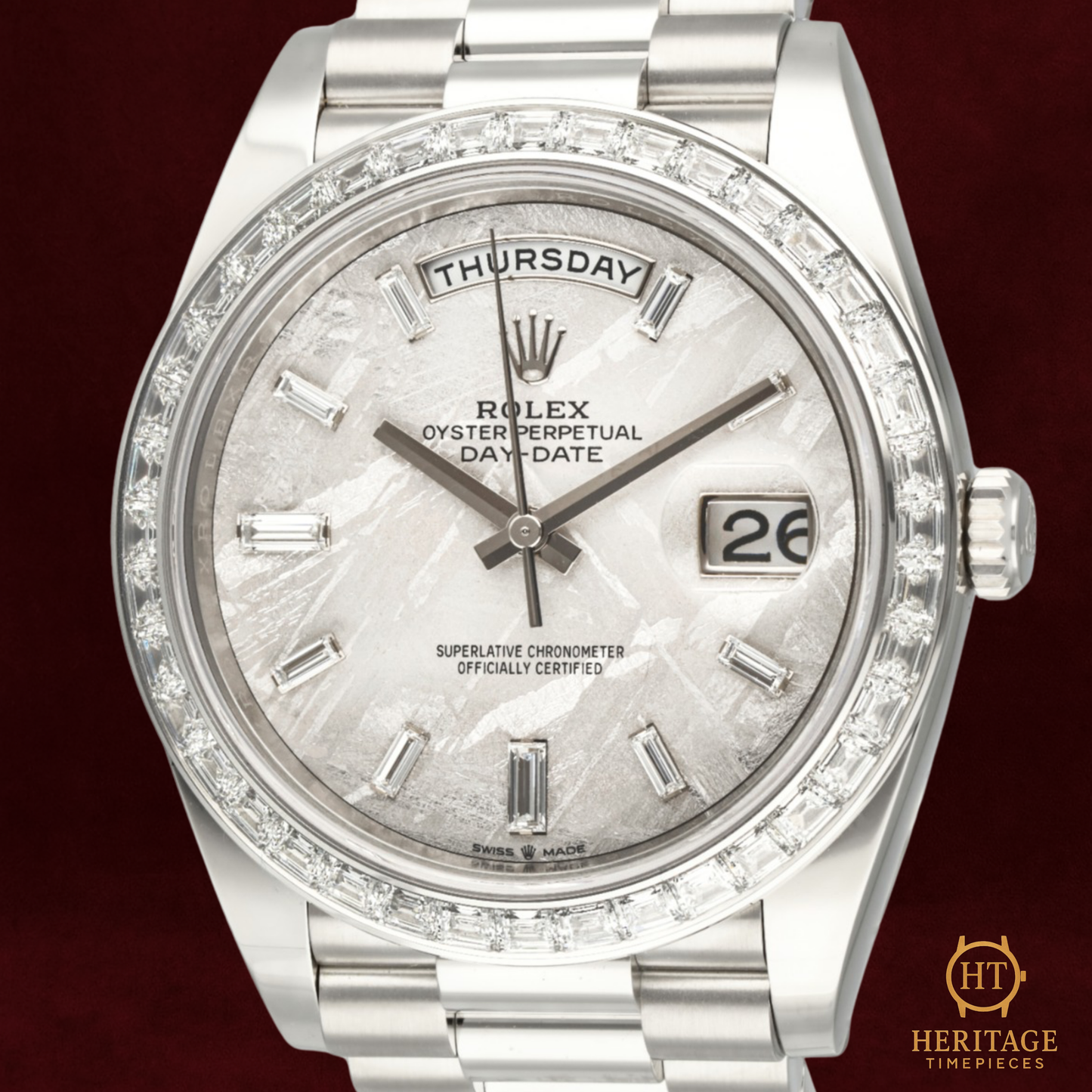 Rolex Day-Date 40 ‘Platinum – Meteorite Diamond Bezel’ – Reference 228396TBR (2023)