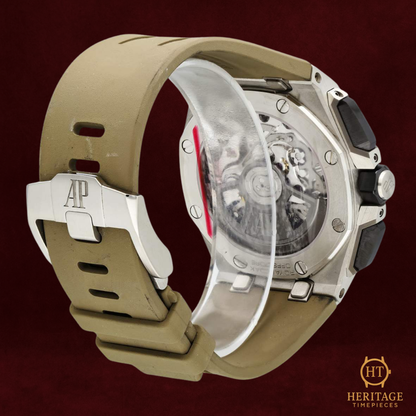 Audemars Piguet Royal Oak Offshore Chronograph ‘Steel Case – Brown Rubber Strap’ – Reference 26420SO.OO.A600CA.01