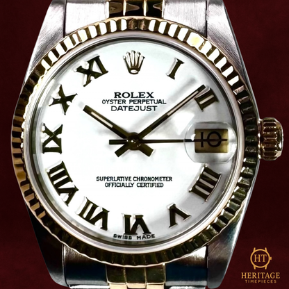 Rolex Datejust 'White Roman Dial – Custom' - Reference 68273 (c.1980s)