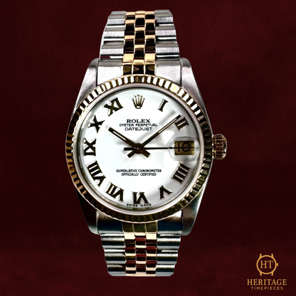 Rolex Datejust 'White Roman Dial – Custom' - Reference 68273 (c.1980s)