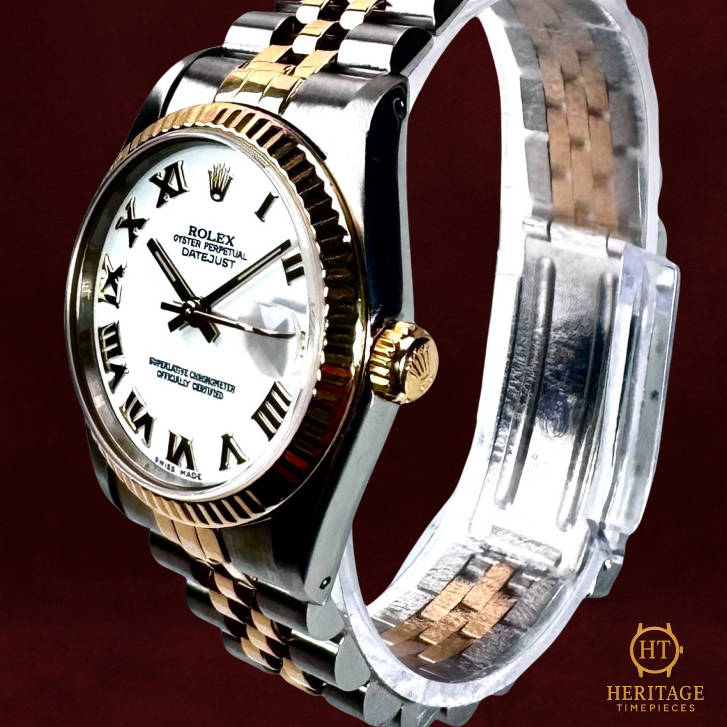 Rolex Datejust 'White Roman Dial – Custom' - Reference 68273 (c.1980s)