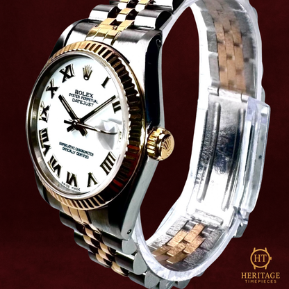 Rolex Datejust 'White Roman Dial – Custom' - Reference 68273 (c.1980s)