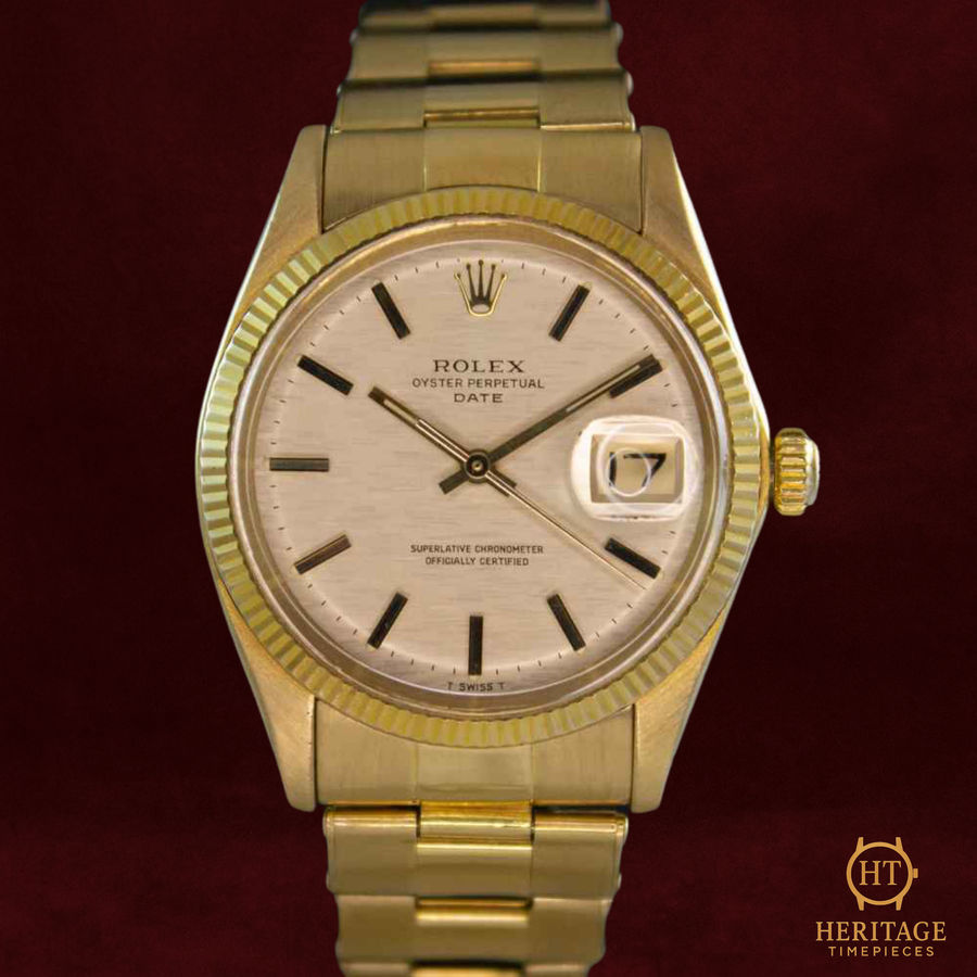 Rolex Date ’Shantung Textured Gold Dial’ – Reference 1503 (1973) RE