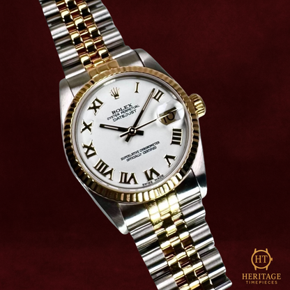 Rolex Datejust 'White Roman Dial – Custom' - Reference 68273 (c.1980s)