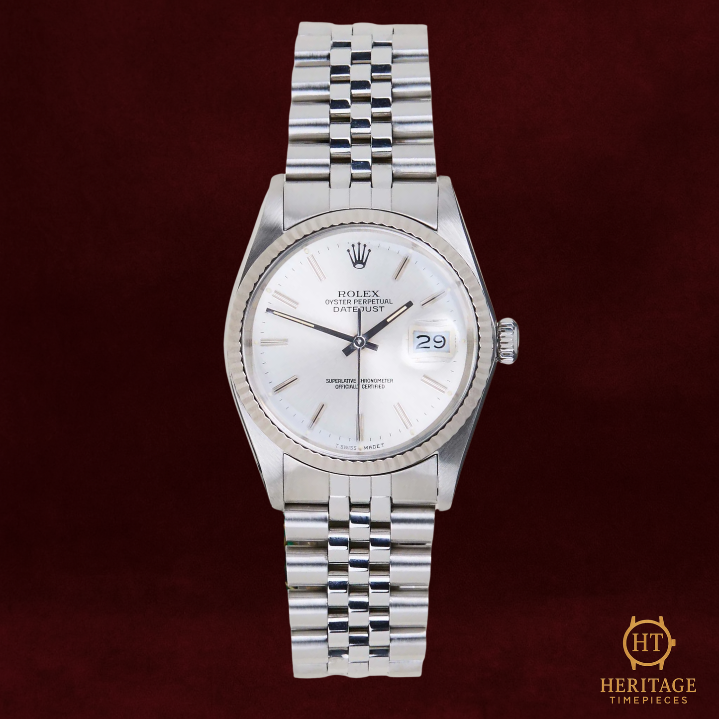 Rolex Datejust 36 ‘Silver Linen Dial – White Gold Fluted Bezel’ - Reference 16014 (1988)