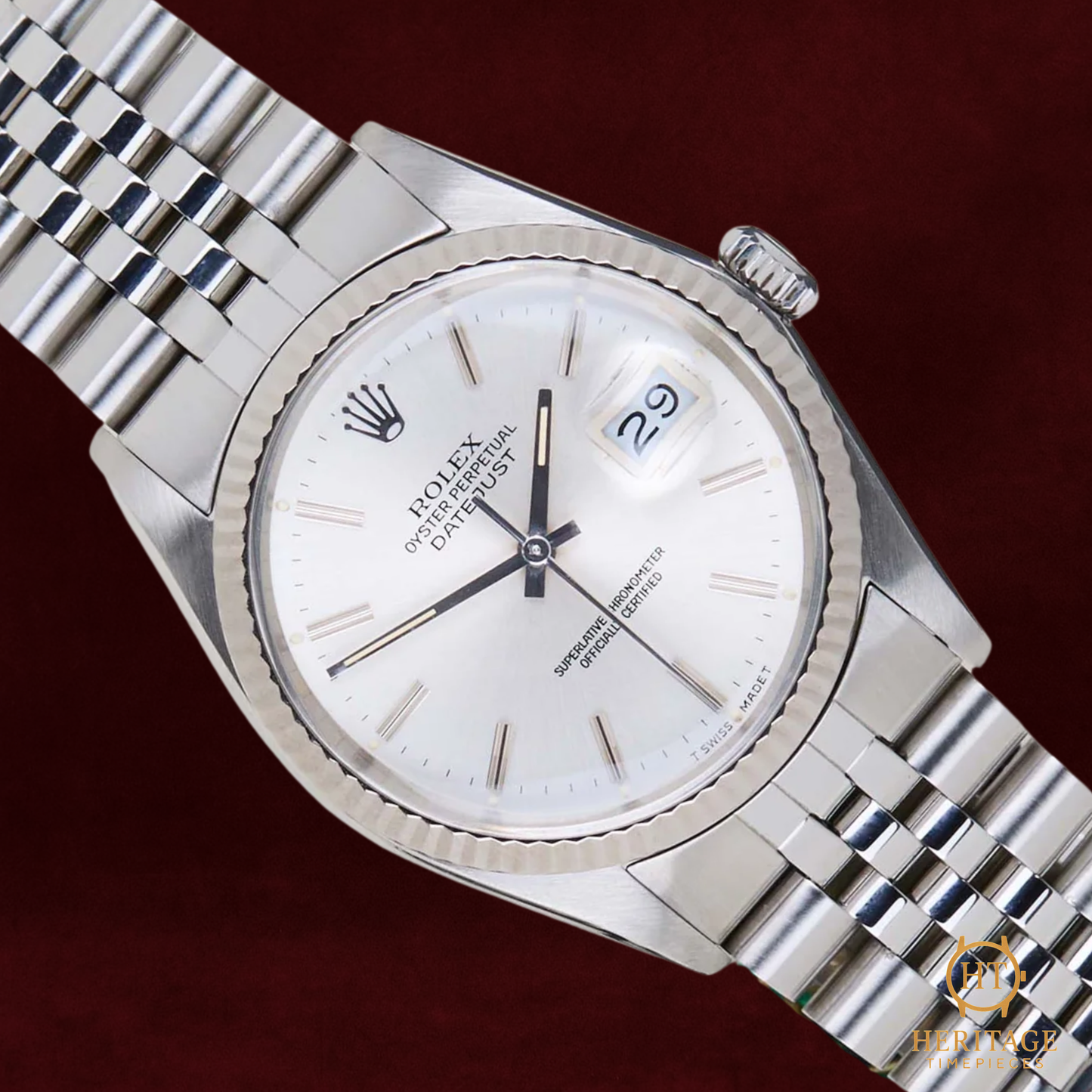 Rolex Datejust 36 ‘Silver Linen Dial – White Gold Fluted Bezel’ - Reference 16014 (1988)