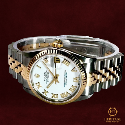 Rolex Datejust 'White Roman Dial – Custom' - Reference 68273 (c.1980s)