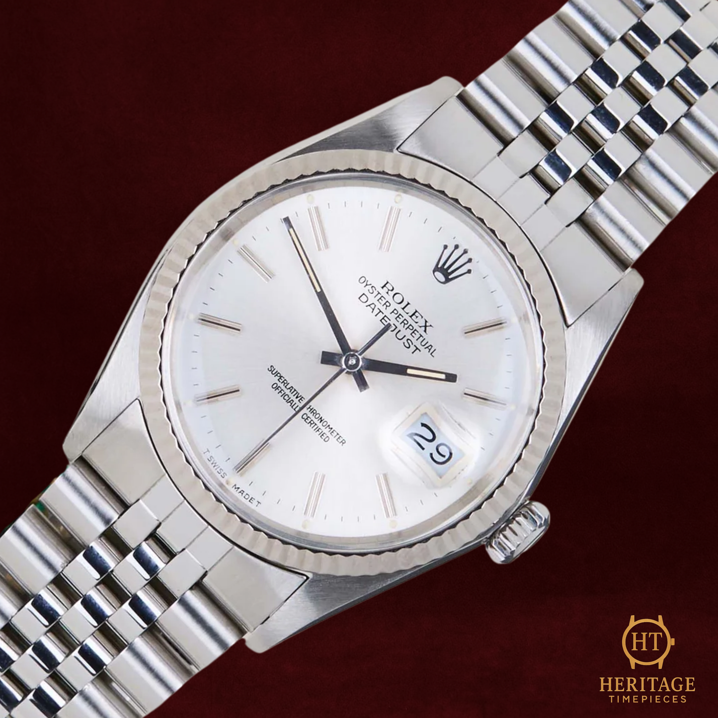 Rolex Datejust 36 ‘Silver Linen Dial – White Gold Fluted Bezel’ - Reference 16014 (1988)