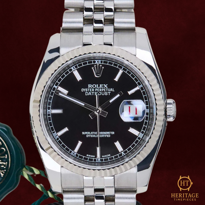 Rolex Datejust 36  'Black Dial “Roulette Date” Jubilee' – Reference 116234 (March 2018) ST