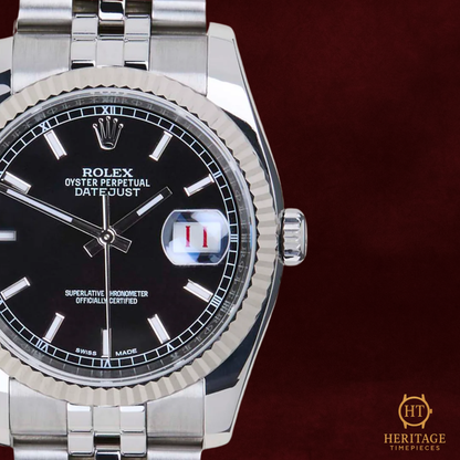 Rolex Datejust 36  'Black Dial “Roulette Date” Jubilee' – Reference 116234 (March 2018) ST