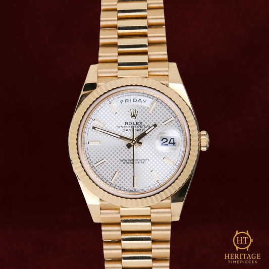 Rolex Day-Date 40 ‘Silver Diagonal Motif Dial’ - Reference 228238 (2022)