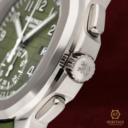 Patek Philippe Aquanaut Chronograph ’White Gold Khaki Green’ – Reference 5968G-010 (2021)