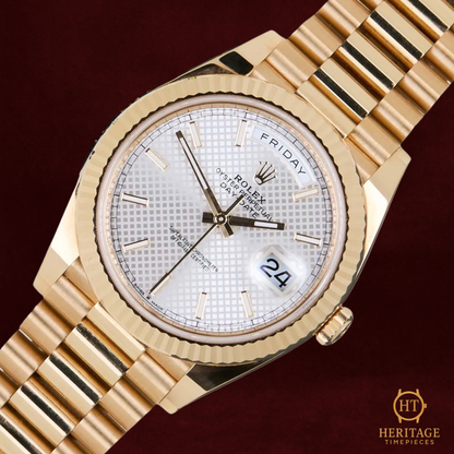 Rolex Day-Date 40 ‘Silver Diagonal Motif Dial’ - Reference 228238 (2022)