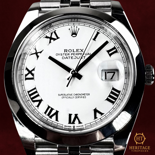 Rolex Datejust 41 ‘White Roman Dial’ – Reference 126300 (2023)