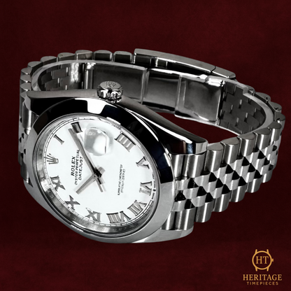 Rolex Datejust 41 ‘White Roman Dial’ – Reference 126300 (2023)