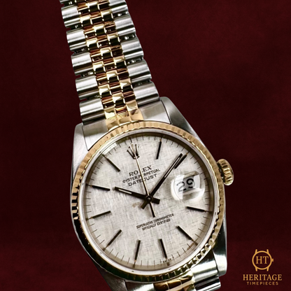 Rolex Datejust 'Silver Linen Dial' - Reference 16233 (c.1987)
