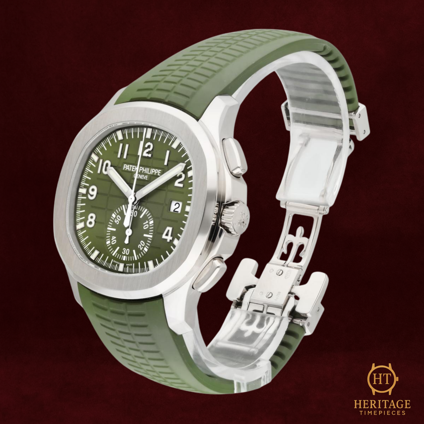 Patek Philippe Aquanaut Chronograph ’White Gold Khaki Green’ – Reference 5968G-010 (2021)