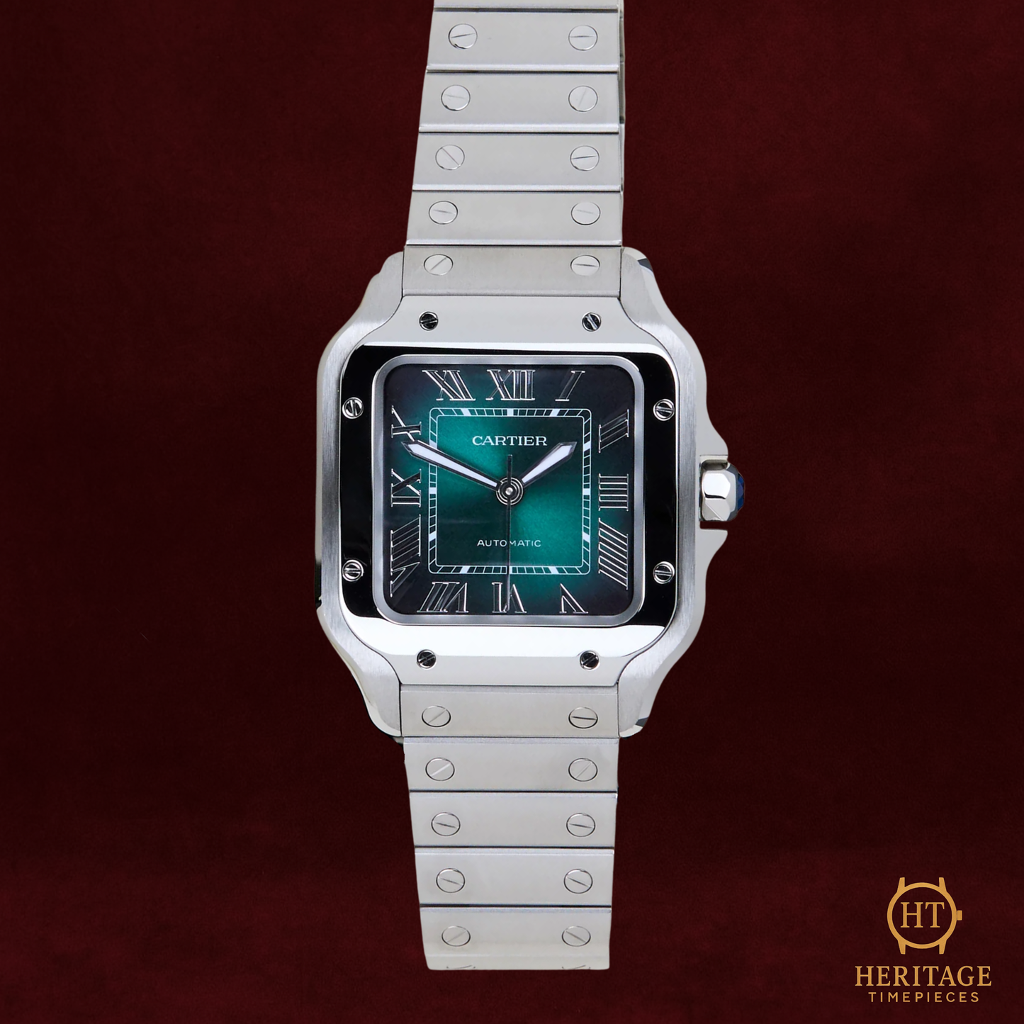 Cartier Santos de Cartier Medium 'Green Dial' - Reference WSSA0061 (2025)