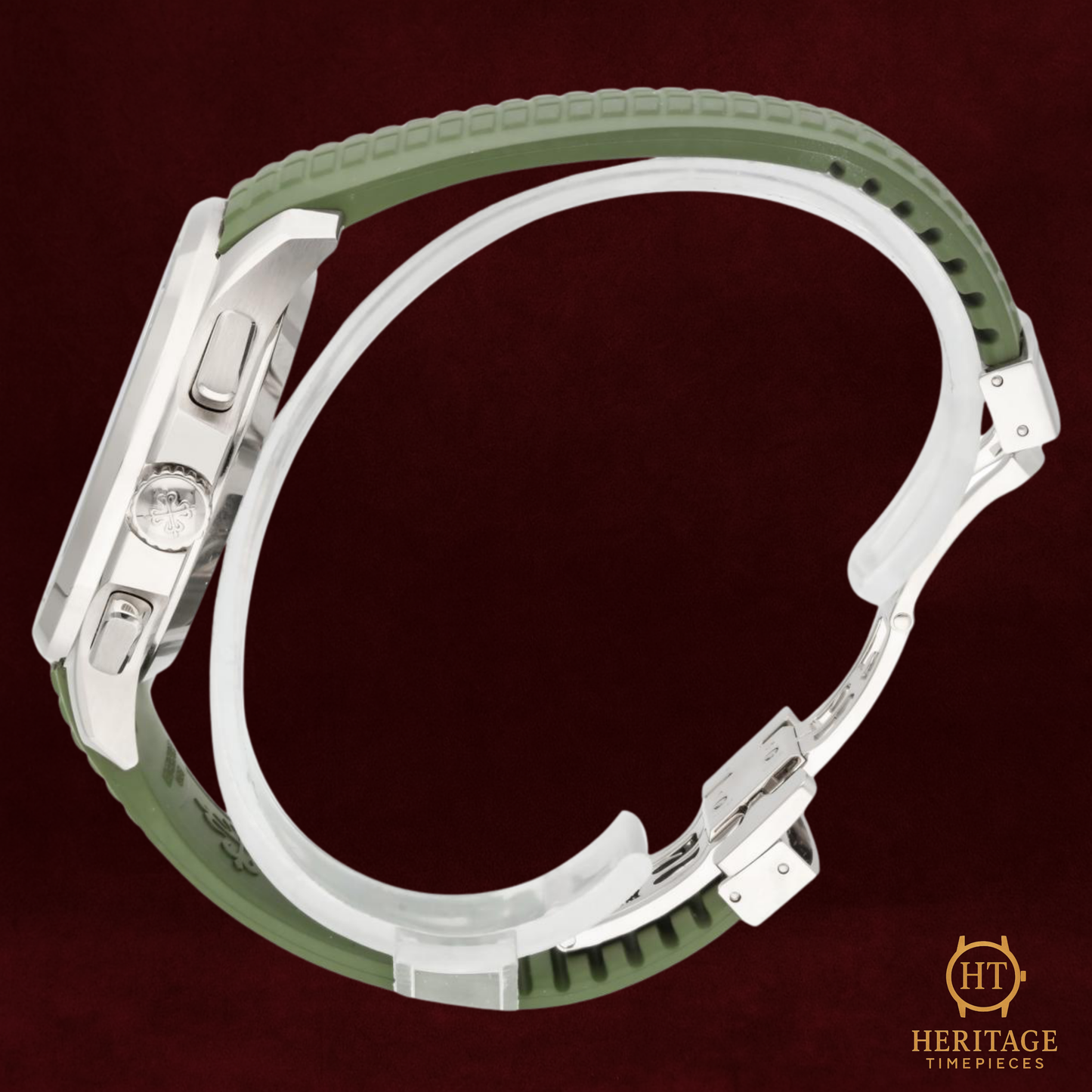 Patek Philippe Aquanaut Chronograph ’White Gold Khaki Green’ – Reference 5968G-010 (2021)