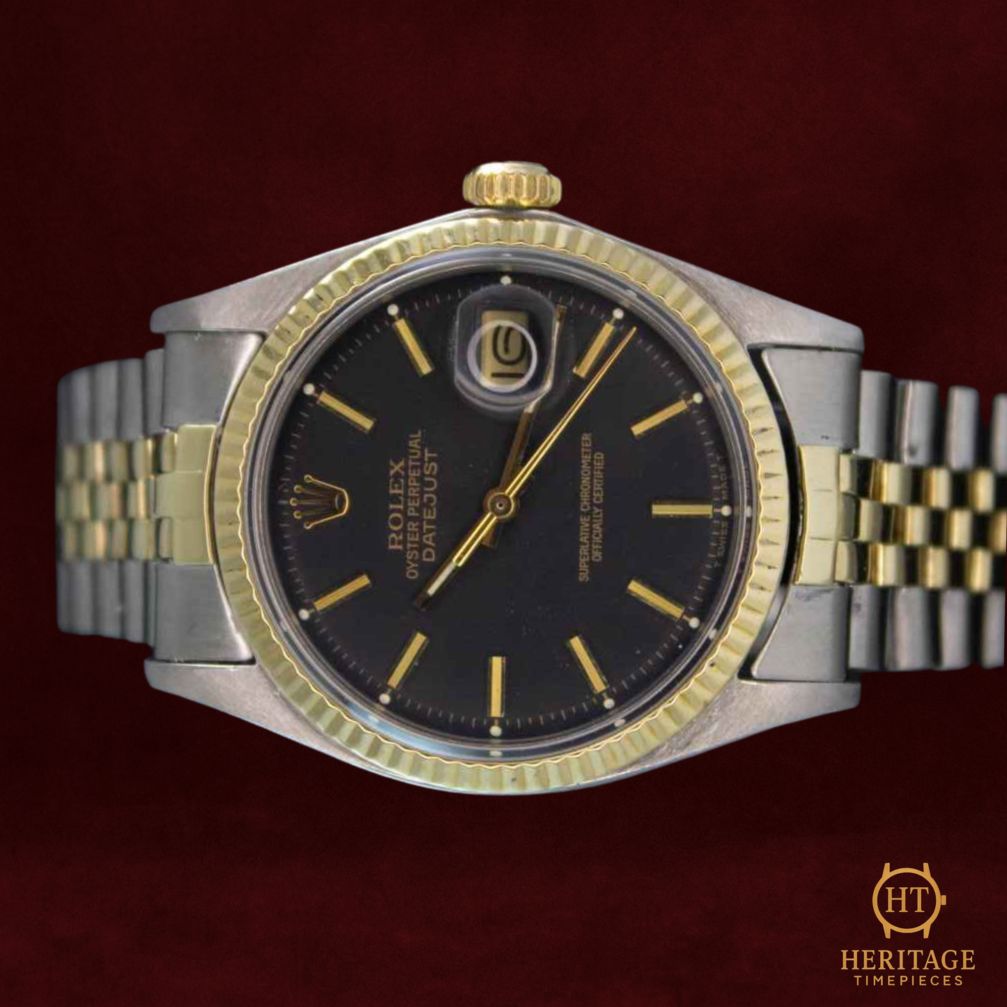 Rolex Datejust 36 ‘Black Dial – Steel & Yellow Gold’ – Reference 1601 (1968)