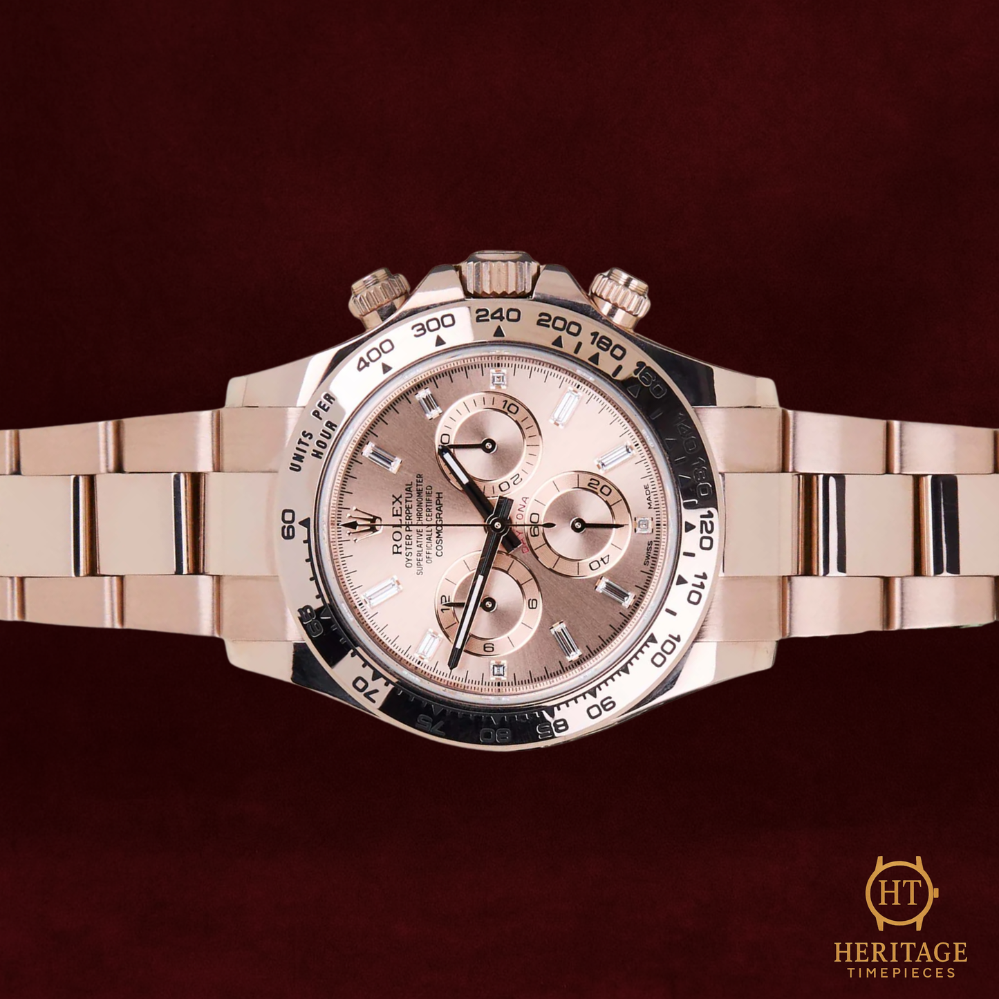 Rolex Cosmograph Daytona ‘Sundust Baguette Diamond Dial, Everose Gold’ – Reference 116505 (2019)
