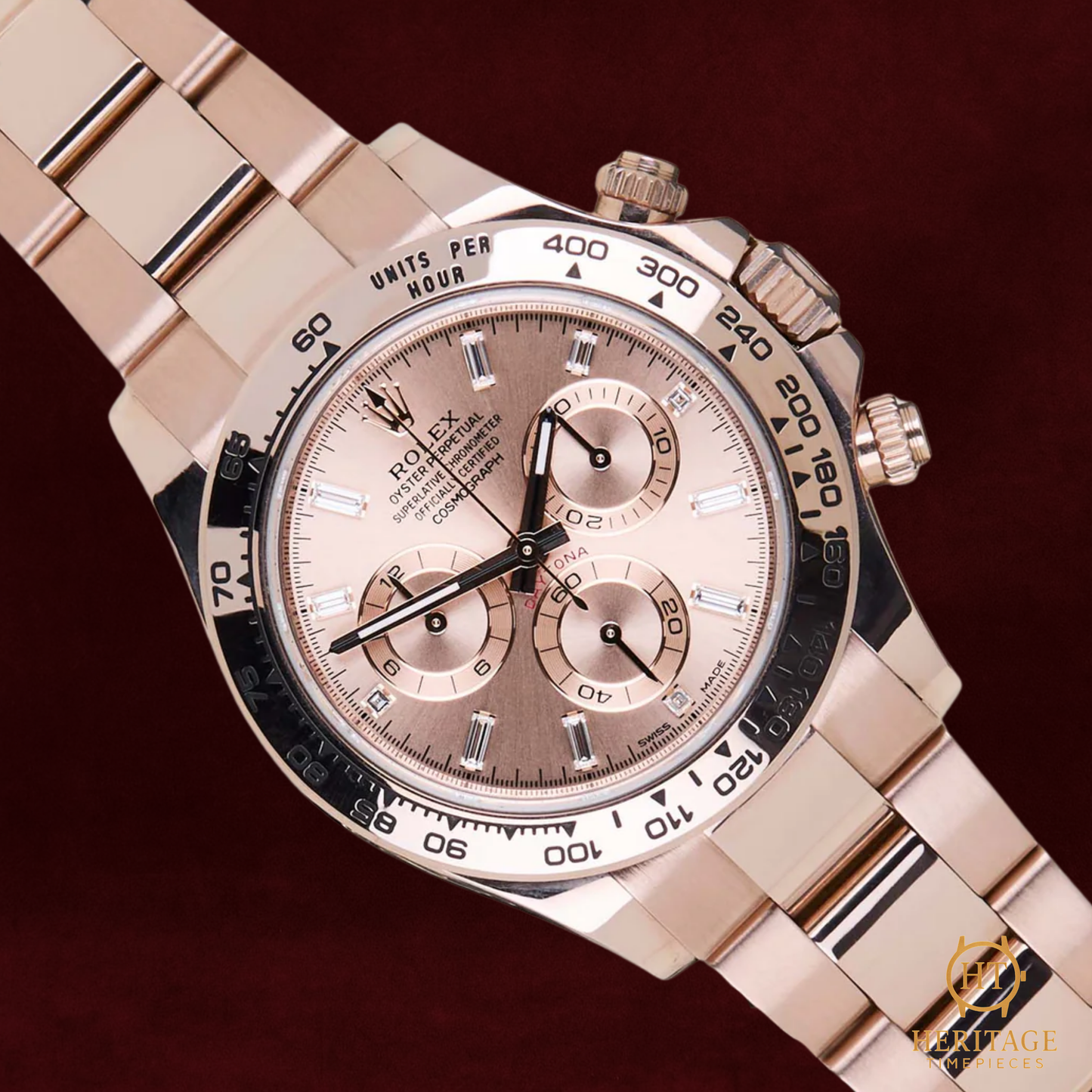 Rolex Cosmograph Daytona ‘Sundust Baguette Diamond Dial, Everose Gold’ – Reference 116505 (2019)