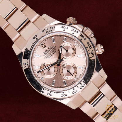 Rolex Cosmograph Daytona ‘Sundust Baguette Diamond Dial, Everose Gold’ – Reference 116505 (2019)
