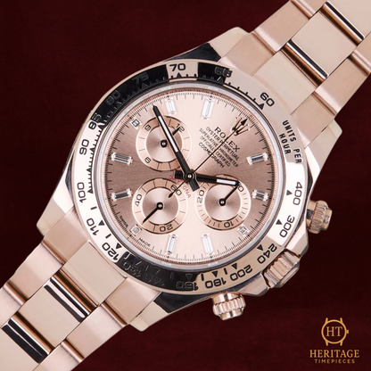 Rolex Cosmograph Daytona ‘Sundust Baguette Diamond Dial, Everose Gold’ – Reference 116505 (2019)