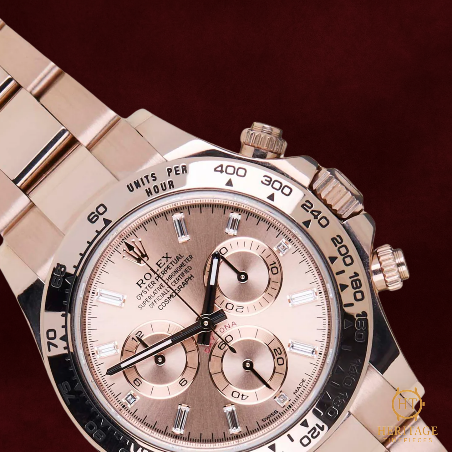 Rolex Cosmograph Daytona ‘Sundust Baguette Diamond Dial, Everose Gold’ – Reference 116505 (2019)